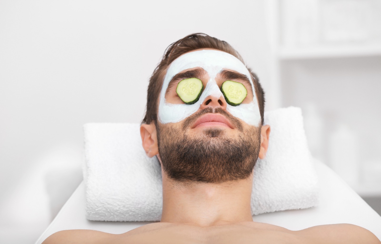 You may have seen people placing chilled cucumbers over closed eyes.