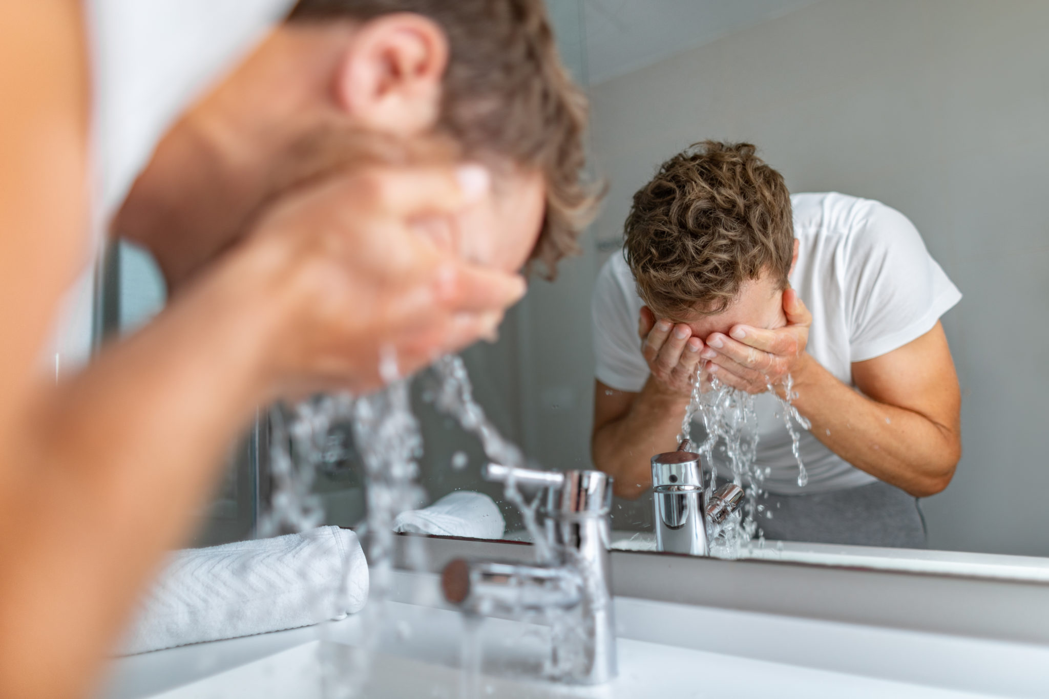 Washing daily removes excess oil, grime, and sweat.