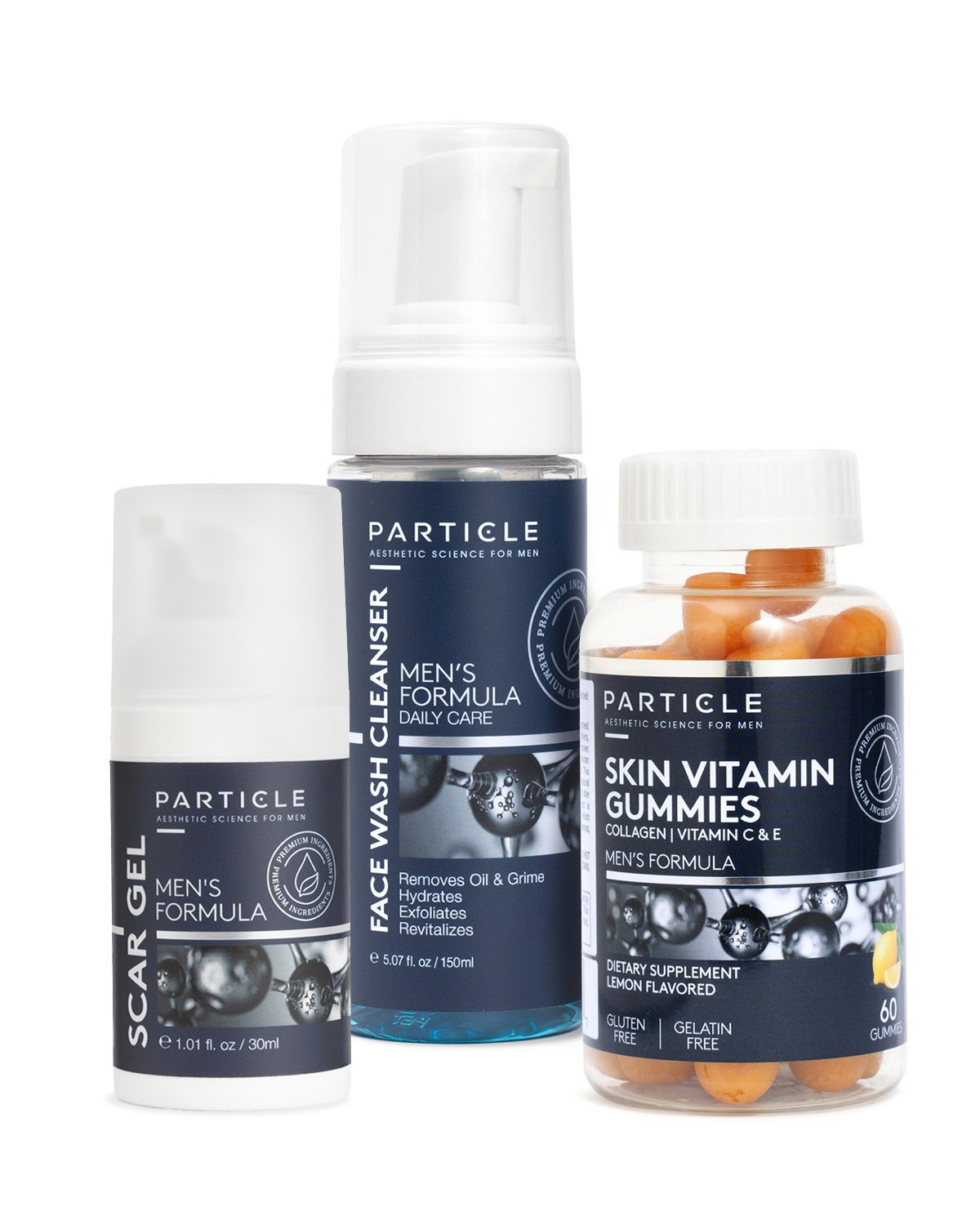 kit scargel facewash and skin vitamins