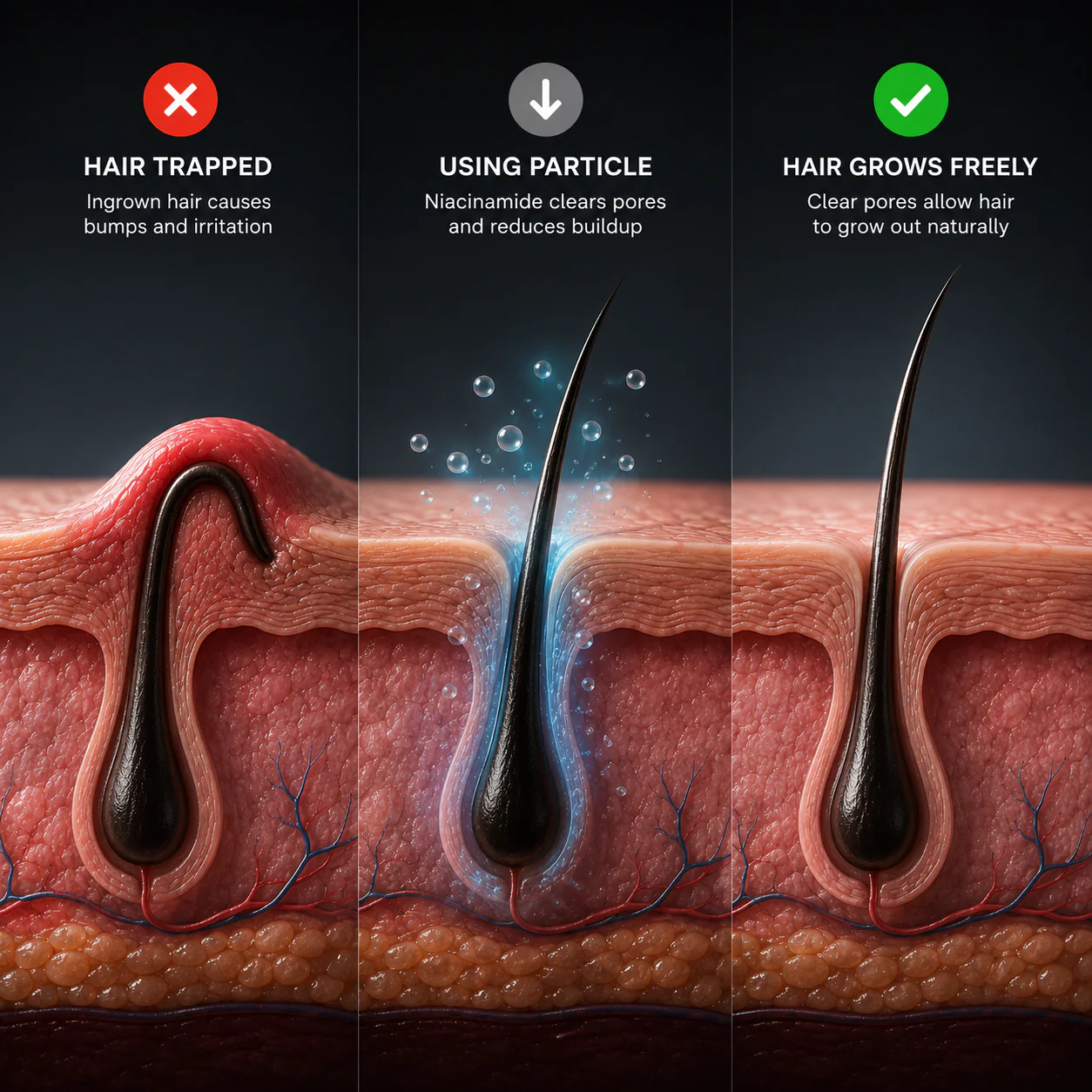 Eliminates Ingrown Hairs